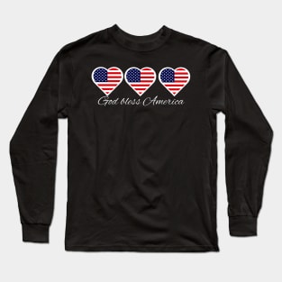 God bless America, 4th of July design Long Sleeve T-Shirt